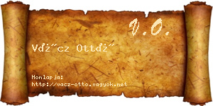 Vácz Ottó névjegykártya