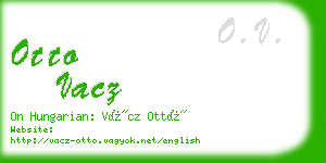 otto vacz business card